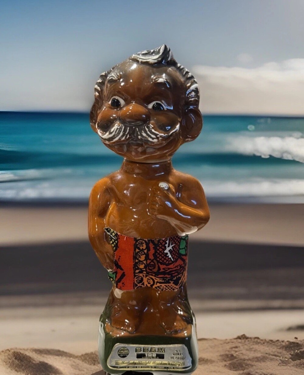 Jim Beam 1975 United Airlines Hawaiian Open 10th Anniversary Golf Decanter Aloha